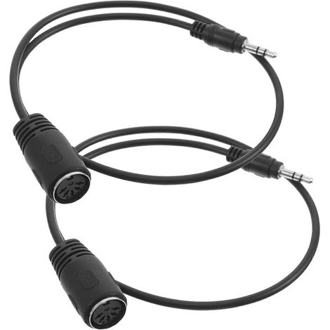 Câble audio MIDI DIN 5 broches avec fiche stéréo mâle TRS 3,5 mm, lot de 2 (1/5)