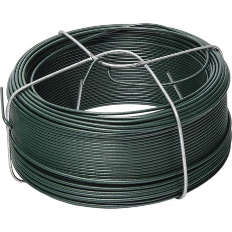 Fil de fer plastifié vert avec support 50m Werka Pro ø 0,9 mm