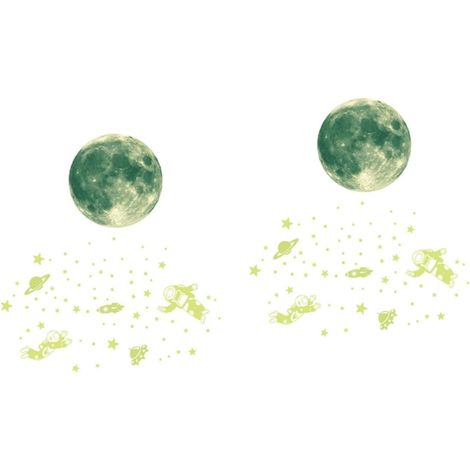 Lot De 2 Autocollants Muraux Étoiles Lumineuses En Pour À Coucher Autocollants Lumineux Phosphorescents Autocollants Spatiaux Autocollants Muraux Lumineux Pour (1/5)