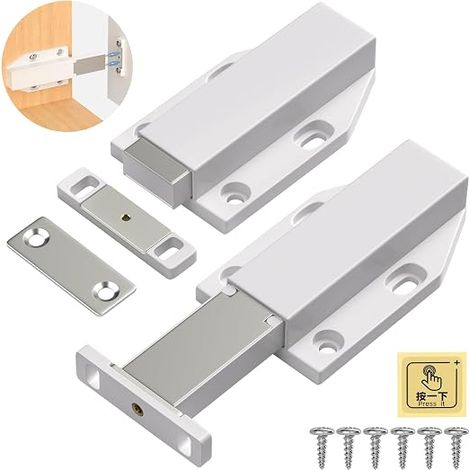 Serrure magnétique à pression Jiayi pour porte d'armoire (paquet de 4) (1/5)