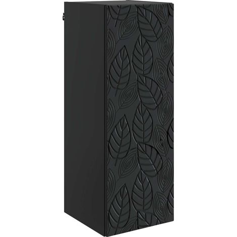 Mobiletto a muro Nero 33 x 34,5 x 90 cm Legno ingegnerizzato vidaXL