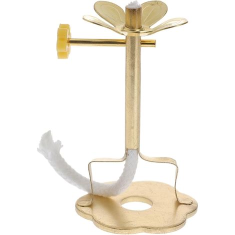 Support à Mèches Réglable Robuste et Sûr en Alliage Or pour Lampe à Huile Bouddhiste Accessoire pour Décoration Intérieure Bouddhiste (1/5)