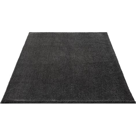 FLOORNOVO Hochflor Teppich Grau einfarbig - 150 x 80 cm - Besonders Weicher Teppich Wohnzimmer & Badezimmerteppich - Pflegeleicht - vielseitig einsetzbar im Innenbereich (1/2)