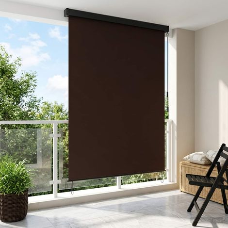 vidaXL Store enrouleur Marron 180 x 250 cm Tissu et Aluminium (1/5)