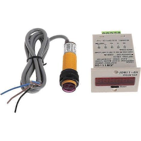 Compteur électronique 1-999999, affichage LED 6 chiffres, capteur photoélectrique