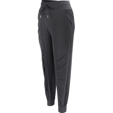 Pantalon de jogging de sport pour femme, en polyester, ample et décontracté, avec poches, idéal pour la course à pied (gris) S (1/5)