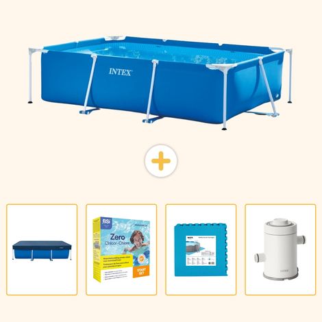 Intex Piscine Tubulaire Rectangulaire - 260x160x65 cm - 5-pièces  S102 (1/5)