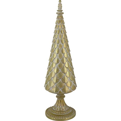 Mini Albero di Natale in Resina oro cm 12x12xh42
