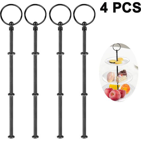 Ensemble de 4 pièces pour présentoir à gâteaux à 3 étages : accessoires pour présentoir à gâteaux à 3 étages, poignées et fixations pour plateaux de service à desserts. (1/5)