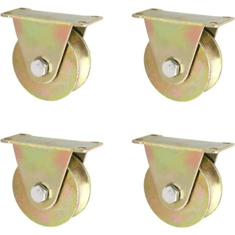 Roulettes Rigides Type U Support Rouleau Porte Coulissante 50 Mm Voie Inversée Portail Roulant Machines Industrielles (1/4)