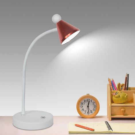 Dimmbare LED-Schreibtischlampe, augenschonend, 3 Farbmodi, 10 Helligkeitsstufen, 2700–6500 K, Touch-Taste, USB-Ladefunktion (1/5)