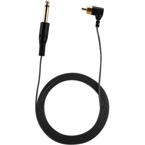 Câble RCA à Angle Droit pour Machine à Tatouage - Accessoire Alimentation (Noir) (1/5)
