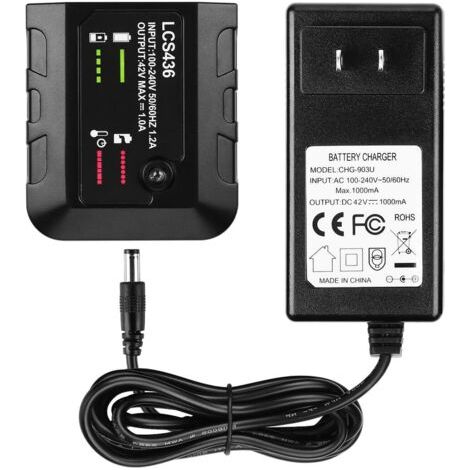 Applicable 40 V Lithium-Akku für Black and Decker LBX2540 LBX2040 LBX1540 LBXR36 LBXR2036 avec chargeur rapide LCS436 (chargeur uniquement) (1/5)