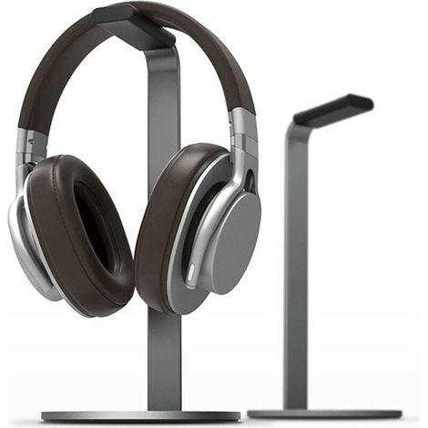 Support de Casque, matériau en Alliage d'aluminium, Support Casque Bureau et Crochet pour Casque, pour Le Bureau ou la Maison (Gris foncé) 26.7X13X3cm