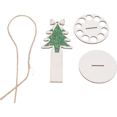 Porte-monnaie en bois unique pour Noël, gâteau de Noël, décorations de Noël à faire soi-même, petite décoration pour sapin de Noël (1/5)