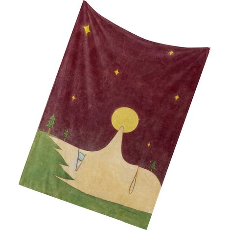 Couverture personnalisée style Nara Yoshi 140x200 cm, motif artistique unique, taille double, jeté de lit décoratif pour salon ou chambre (1/3)