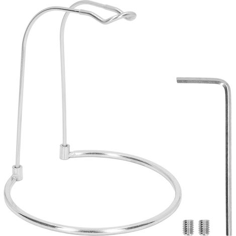 Supporto per mulinello rotante in acciaio inox, modello corto, telaio superiore a U, base rotonda, leggero e rimovibile, per attrezzatura da pesca, colore argento. (1/5)