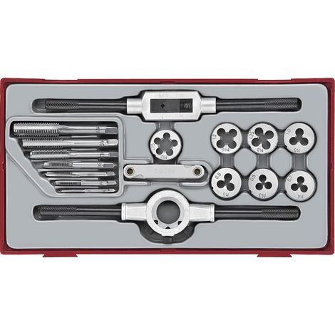 Set de tarauds et filières TT1 tray 17 pièces Teng Tools TTTD17 (1/2)