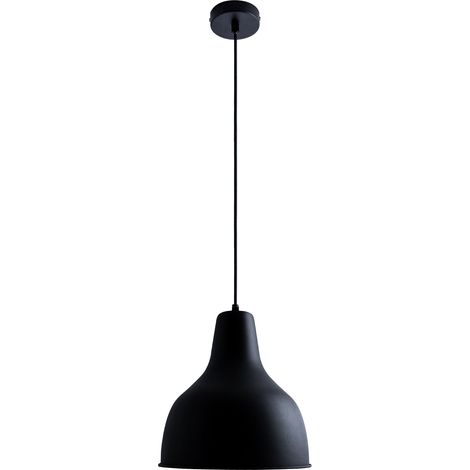 Paco Home Pendelleuchte Hängelampe Esszimmer Küchenlampe Hängend Esstischlampe E27  Schwarz-Weiß,  1-flammig