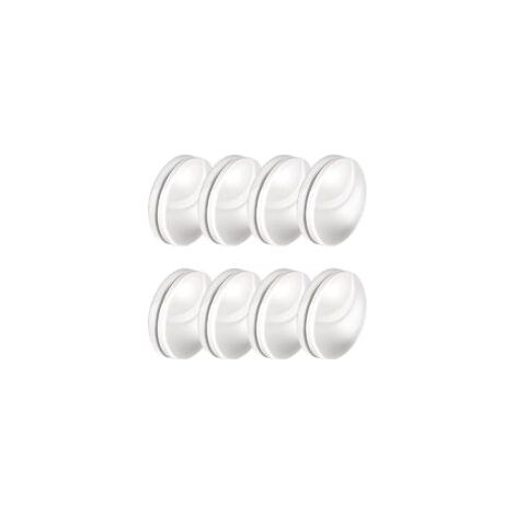 (Weiß, 8er-Pack) Magnetische Duschvorhangquasten, nahtlose Magnete mit einer dicken Kunststoffbeschichtung für optimale Windbeständigkeit. Geeignet für Vorhänge und Tischdecken. – Crezuo