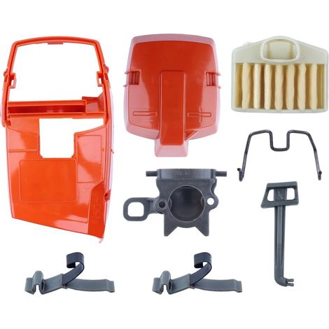 Support de couvercle de filtre à air du cylindre moteur supérieur pour Husqvarna 362 365 371 372 Collecteur d'admission coude de starter tronçonneuse (1/5)