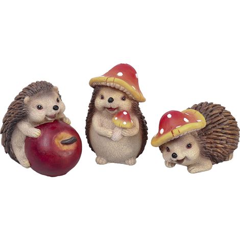 Valery Madelyn 3pcs Ornement Decoration Automne,Figurine Résine Hérisson Champignon,Fall Déco Intérieure, Extérieure, Table, Cuisine, Jardin,Cadeau Mignon Fête de la Moisson,Thanksgiving (1/4)