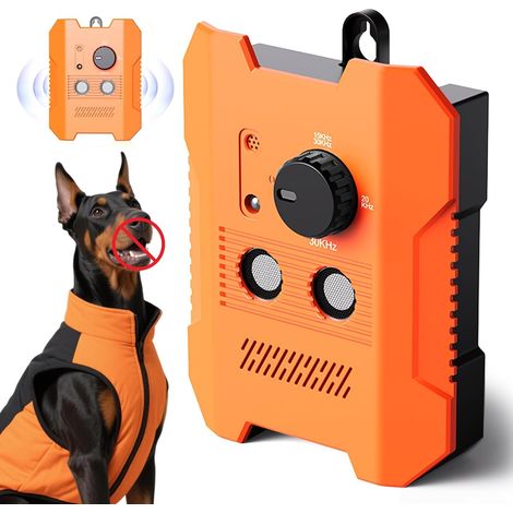 Appareil anti-aboiement pour chiens : dispositif à ultrasons avec 3 modes de dressage et 50 ft de portée Anti-aboiement silencieux pour chien, boîtier anti-aboiement, utilisable en intérieur et extér (1/4)