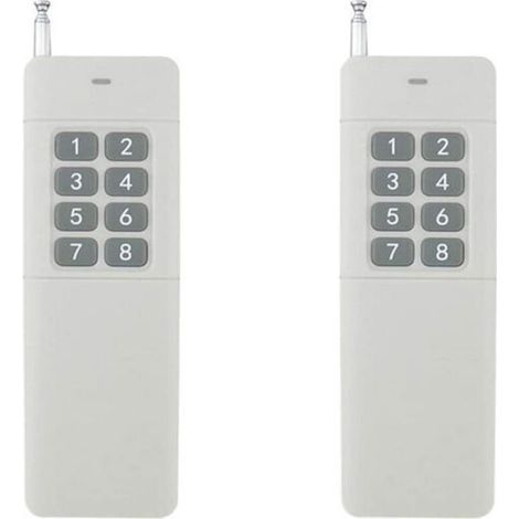 3000 m Longue portée Haute Puissance 4 6 8 12CH RF Télécommande Émetteur 433 MHz Télécommande Universelle Smart Remote Control pour éclairage Télécommande Protection Housse Télécommande 2PCS (1/4)