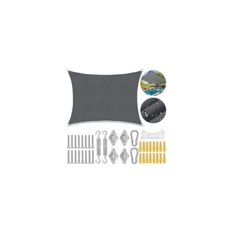 Voile Ombrage Rectangulaire Imperméable 3 2,Protection 95% UV Aux Déchirures Toile Ombrage Exterieur,Voiles D'ombrage pour Patio,Toile D'ombrage Convient pour Le Jardin, Le Patio, L'extérieur, etc (1/5)