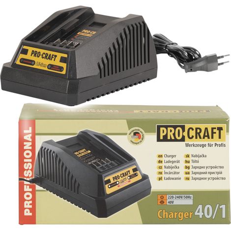 Procraft 40/1 Ladegerät 40 V für 40 Volt Li-Ionen Akkus (1/4)
