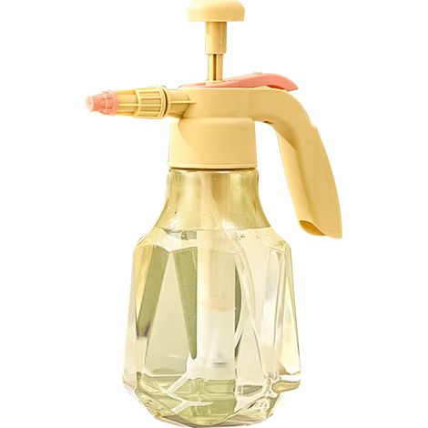 Pulverizador a presión de gran capacidad de 1,5 L, botella pulverizadora de agua a alta presión para regar plantas de jardín, amarillo (1/5)