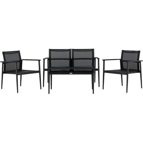 Salon de Jardin "Break" 105cm Noir (1/5)