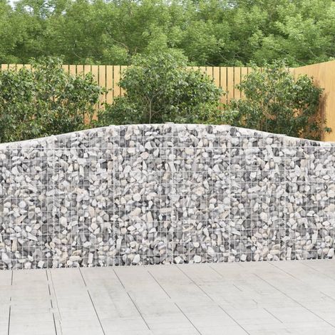 Gabion à arc élevé 400x30x100/120 cm Fer galvanisé