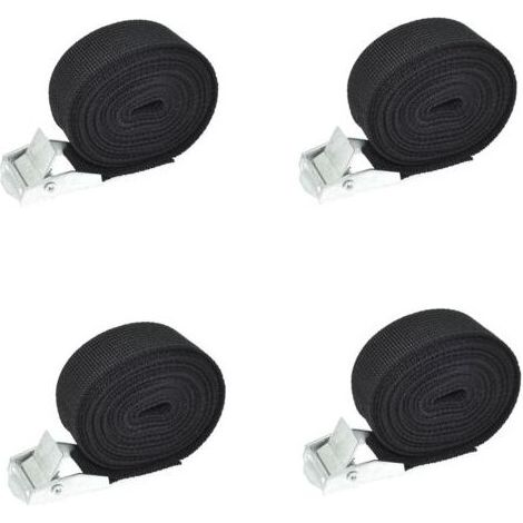 4 pièces Sangles d'arrimage Courte, Sangle Fixation, Sangle d'arrimage Boucle Serrage, Sangles de Fixation Charge, Porte Vélo Sangle de Serrage pour Fixation Moto/Voiture/Porte Vélo/Bagage