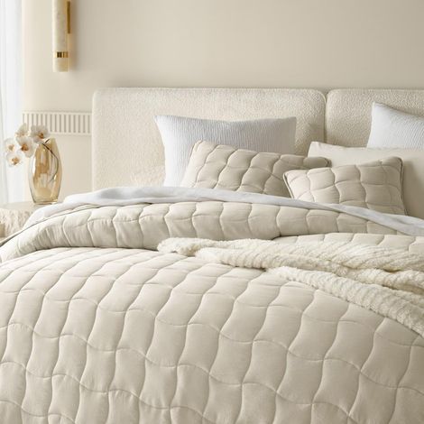 Dessus de lit Beige 170 x 210 cm (1/5)