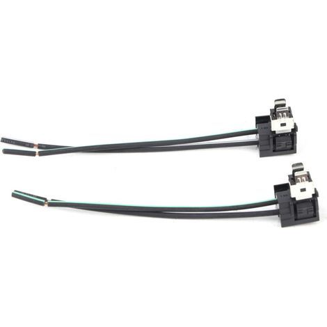 H1 Headlight Bulb Socket – Pack of 2 – Pre-wired 12V-24V Harness Connector – Heat-Resistant Materials (1/5)
