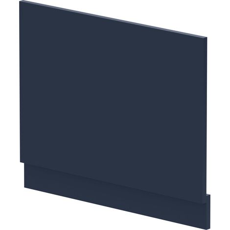 Nuie Arno Straight Bath End Panel and Plinth 560mm H x 680mm W - Satin Midnight Blue (1/2)