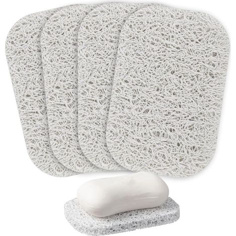 Lot de 4 patins de levage pour porte-savon, porte-savon pour douche, cuisine, salle de bain, voyage, hôtel, fournitures de nettoyage