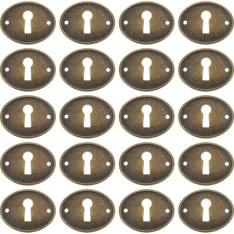 IMIKEYA Plaques de recouvrement ovales en laiton pour serrures (1/5)