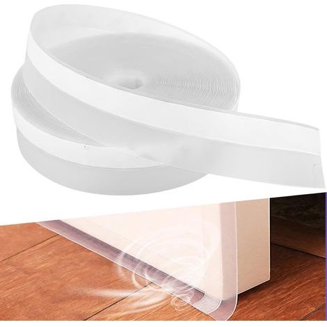 Dichtungsstreifen, 10 m Türdichtung unten, wasserdichte Türdichtung, Schalldämmung, Kälteschutz (transparent) (1/5)