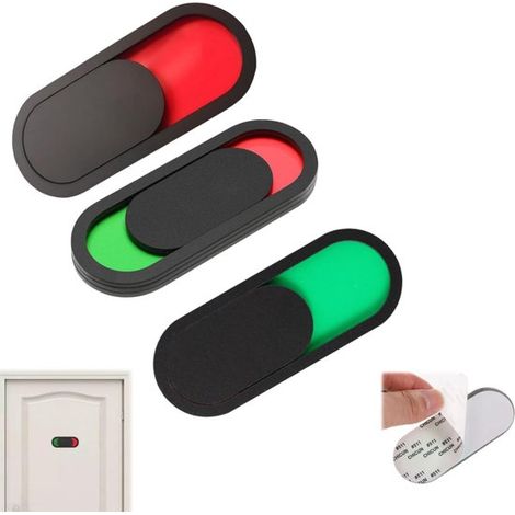 Cartello scorrevole Occupato/Libero - 3 pezzi - 10x4 cm - Nero (1/5)