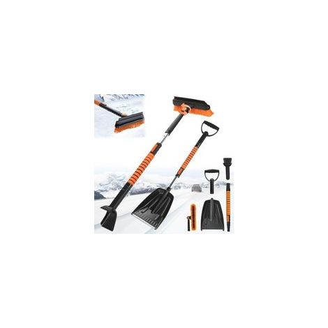 Grattoir à Glace et Brosse à Neige,5 en 1 Grattoir Pare Brise Voiture, Brosse à Neige d'hiver Rétractable,Grattoir à Glace pour Voiture,Grattoirs à Neige pour Auto,pour SUV,Voiture,Camion (1/5)