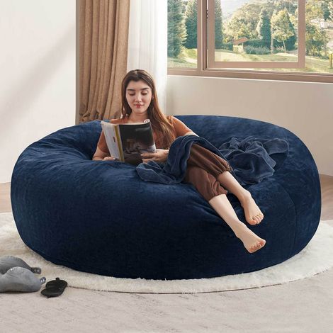 Fauteuil canapé siège grand compact pliable bleu mousse OKMYHOME (1/4)