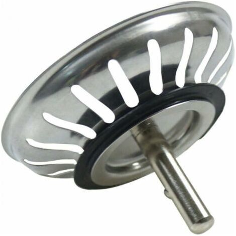 QORVA-Panier Pour Bonde d'évier de Cuisine 79.3 mm - Crépine Universelle Acier Inoxydable, Bouchon Panier Pop-Up, - Lavable Lave-vaisselle, Ne se Bouche & Ne Déborde Pas