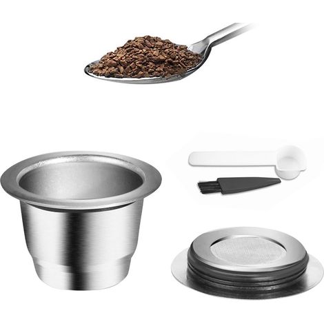 Capsules de café, filtre à dosettes en acier inoxydable, tasse de 3,7 ml (0,13 oz) compatible avec les machines à café Nespresso U, CitiZ, Pixie, Le Cube, Maestria, Lattissima, Inissia et Concept Esse (1/4)
