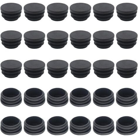 royaluxe-Embout de chaise 25 mm 50 pièces Embout de tube rond Embout de tube Embouts de tube ronds Embouts de tube ronds Embout d'entrée rond Embout de pied de chaise Embout de poteau (1/5)