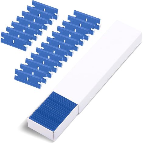 Autocollant de Voiture Remover Bords de Lames de Rasoir en Plastique pour grattoir de 1,5 Pouce, essuyez la Colle étiquette Non rayé, bleu (1/5)