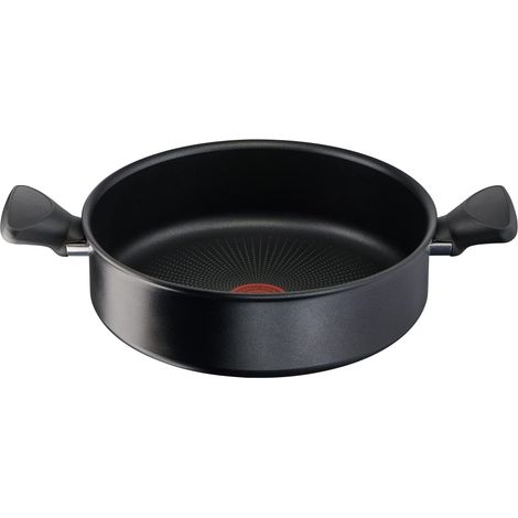 Lagostina 2100129530 Rigenera Green Casseruola Bassa Antiaderente in Alluminio 100% Riciclato 24 cm per Induzione Gas e Forno con Indicatore Lagospot colore Nero (1/4)