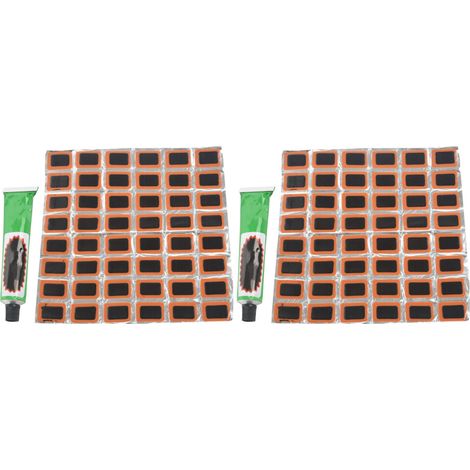 Adatto per riparazione pneumatici da 96 pezzi per biciclette, mountain bike e pneumatici tubeless + 2 tubetti di colla