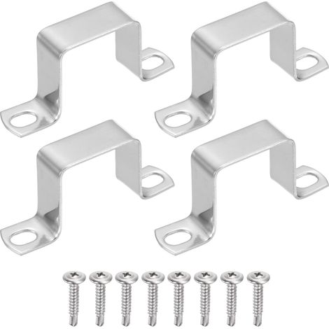 4Pcs Collier En U Pour Tube Carré 38x38mm Pour Portes Barres (1/5)